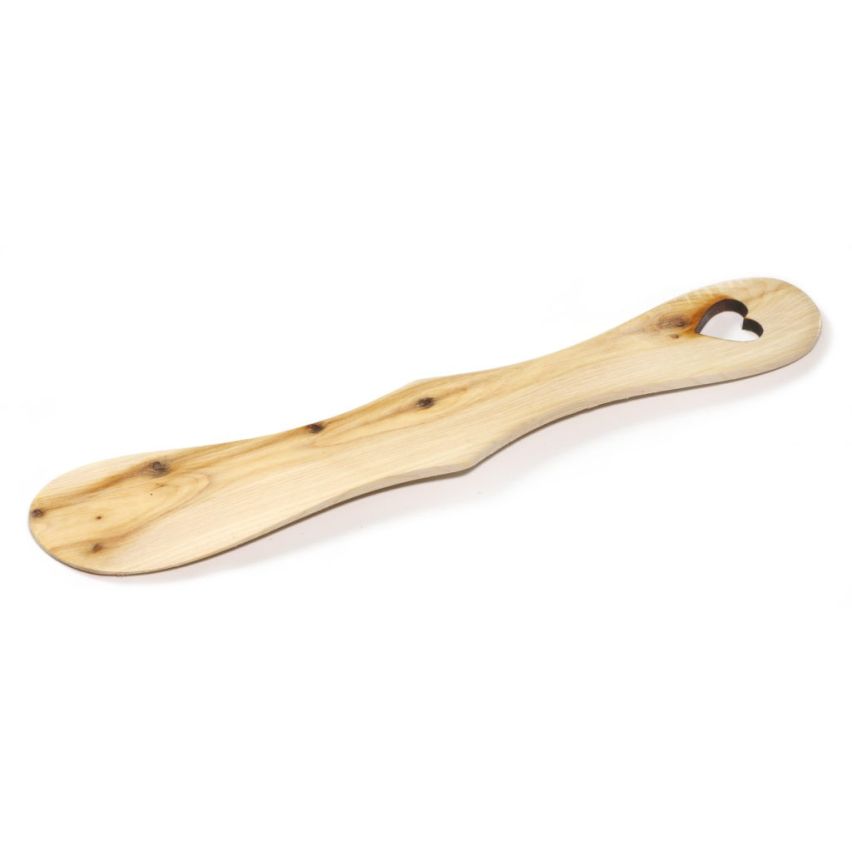 Butter knife - Handmade from Nordic untreated Juniper wood - Unique Heart Shape Handle